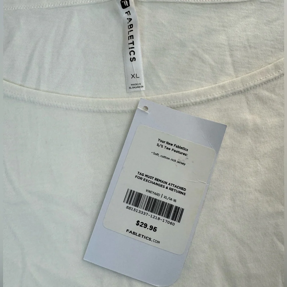 NWT Fabletics Vineyard Scoop Neck Short Sleeve Jersey T Shirt Womens XL - Picture 5 of 11